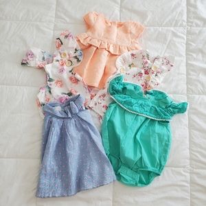 0-3 months / nb LOT - dresses rompers - never worn